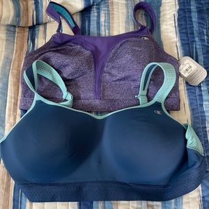 Two new Champion sports Bras. 38D/DD